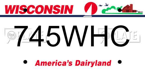 745WHC Wisconsin License Plate