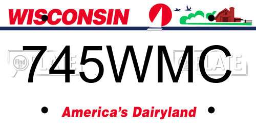 745WMC Wisconsin License Plate