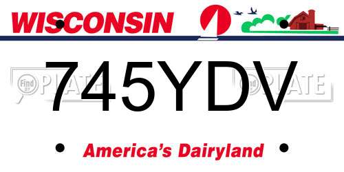 745YDV Wisconsin License Plate