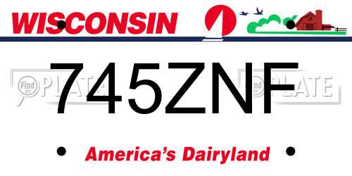 745ZNF Wisconsin License Plate