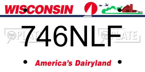 746NLF Wisconsin License Plate
