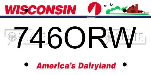 746ORW Wisconsin License Plate