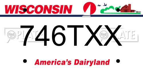 746TXX Wisconsin License Plate