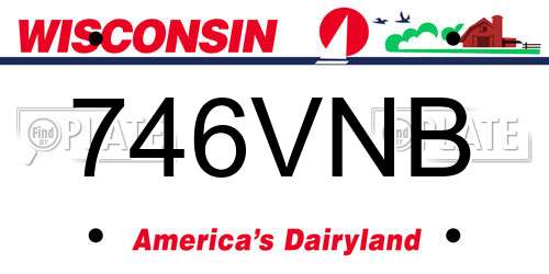 746VNB Wisconsin License Plate