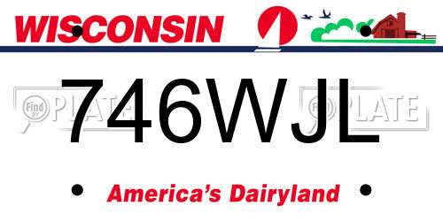 746WJL Wisconsin License Plate