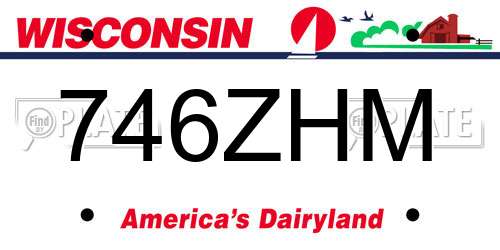 746ZHM Wisconsin License Plate