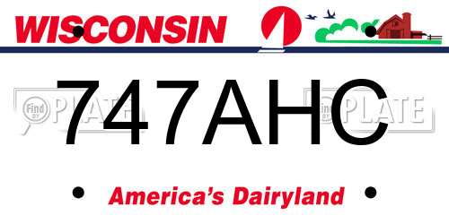 747AHC Wisconsin License Plate