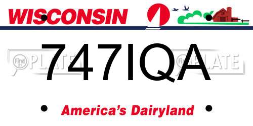 747IQA Wisconsin License Plate