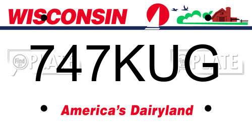 747KUG Wisconsin License Plate