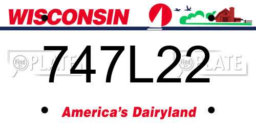 747L22 Wisconsin License Plate