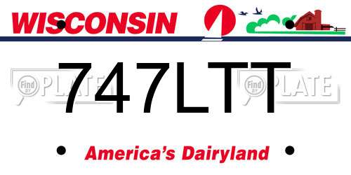 747LTT Wisconsin License Plate