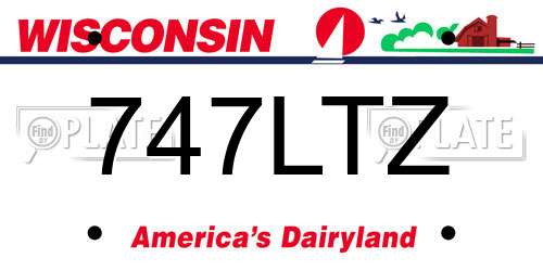 747LTZ Wisconsin License Plate