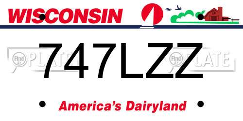747LZZ Wisconsin License Plate