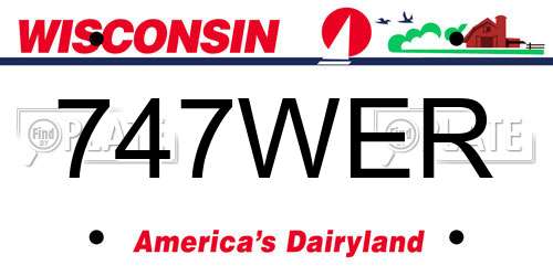 747WER Wisconsin License Plate