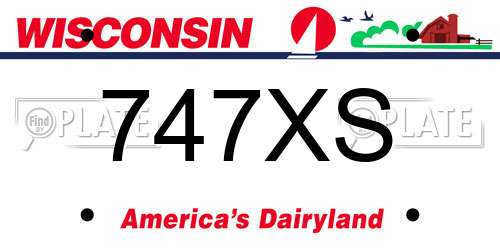 747XS Wisconsin License Plate
