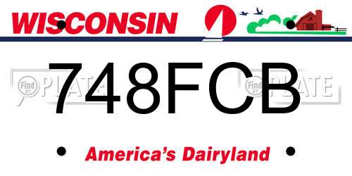 748FCB Wisconsin License Plate