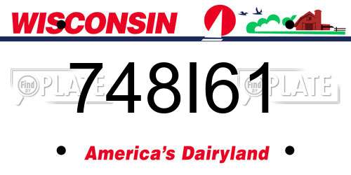 748I61 Wisconsin License Plate