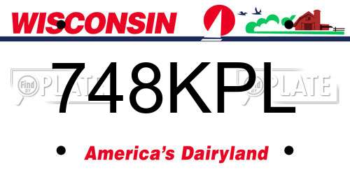 748KPL Wisconsin License Plate