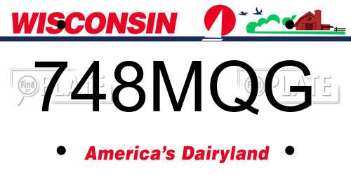 748MQG Wisconsin License Plate