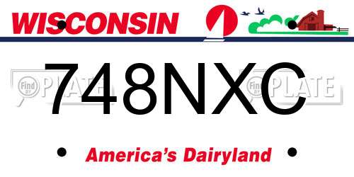 748NXC Wisconsin License Plate
