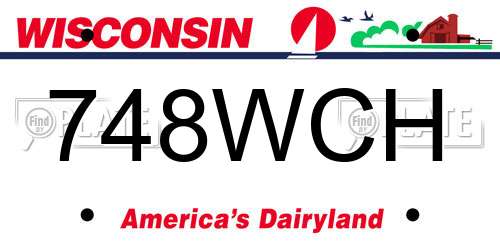 748WCH Wisconsin License Plate