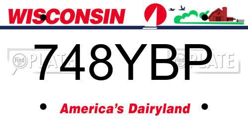 748YBP Wisconsin License Plate