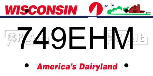 749EHM Wisconsin License Plate