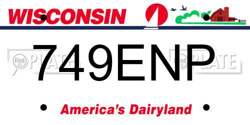 749ENP Wisconsin License Plate