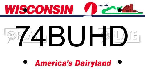 74BUHD Wisconsin License Plate