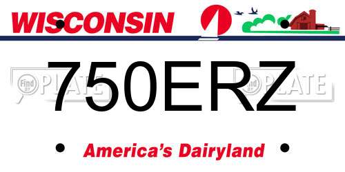 750ERZ Wisconsin License Plate