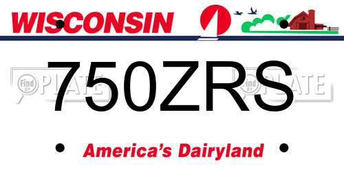 750ZRS Wisconsin License Plate