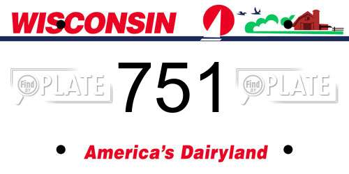 751 Wisconsin License Plate