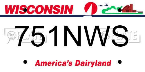 751NWS Wisconsin License Plate