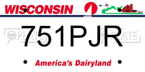 751PJR Wisconsin License Plate