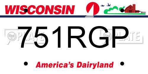 751RGP Wisconsin License Plate
