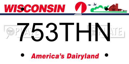 753THN Wisconsin License Plate