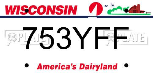 753YFF Wisconsin License Plate
