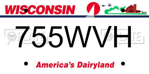 755WVH Wisconsin License Plate