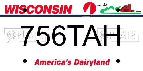 756TAH Wisconsin License Plate