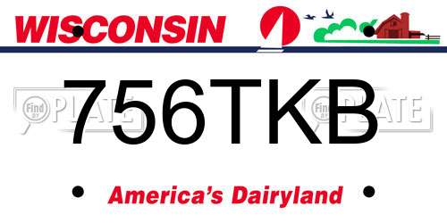 756TKB Wisconsin License Plate