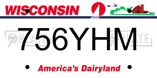756YHM Wisconsin License Plate