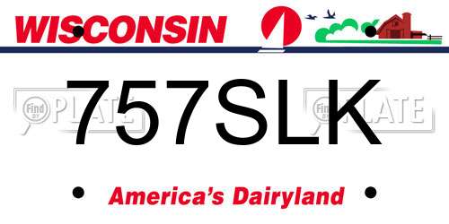 757SLK Wisconsin License Plate