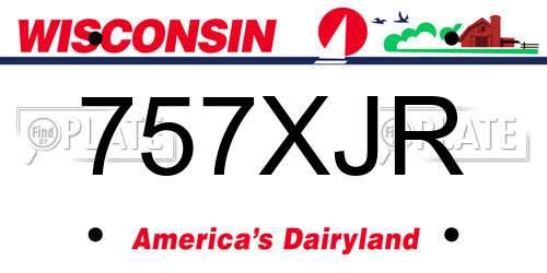 757XJR Wisconsin License Plate