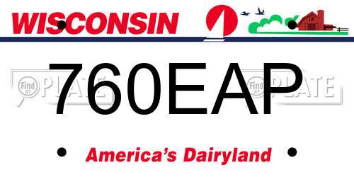 760EAP Wisconsin License Plate