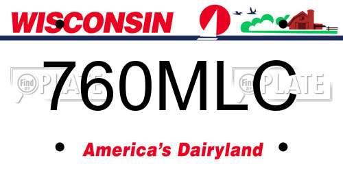 760MLC Wisconsin License Plate