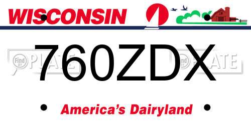 760ZDX Wisconsin License Plate