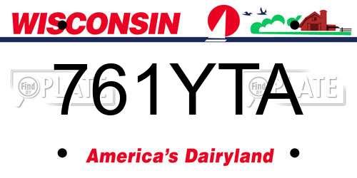 761YTA Wisconsin License Plate