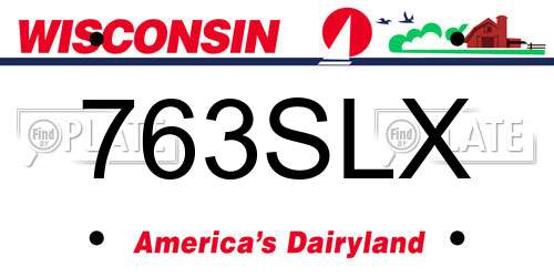 763SLX Wisconsin License Plate