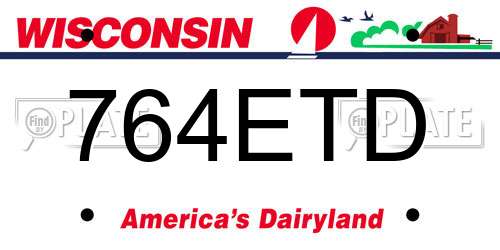 764ETD Wisconsin License Plate