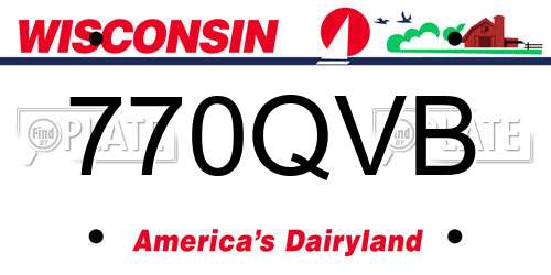 770QVB Wisconsin License Plate